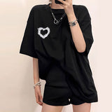 American Smoke  Love Letter Loose  T-Shirt (Black)