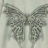 Devil's Butterfly  Butterfly Letter T-Shirt (Green)